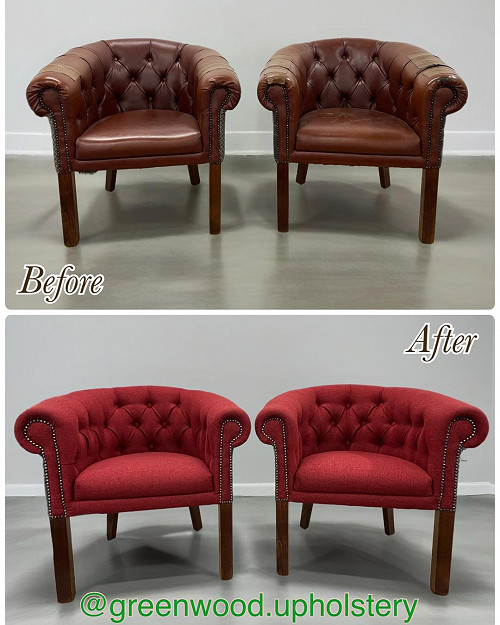 Upholstery - before and after 2