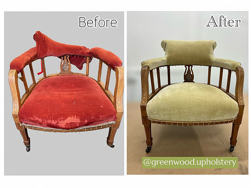 Upholstery - before and after 1