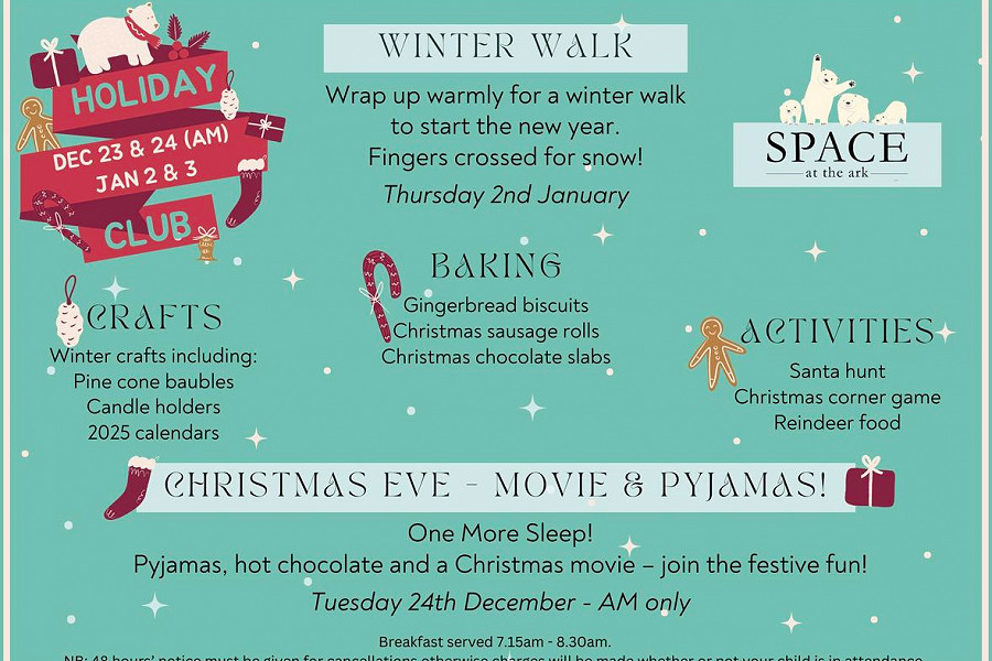 Festive fun awaits at The Ark and Space holiday club